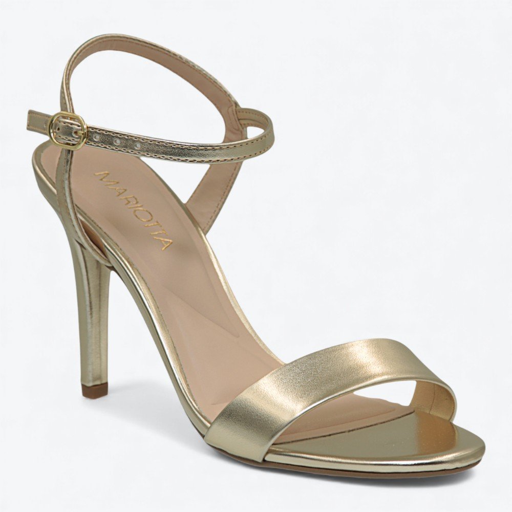 Sandália Mariotta Salto Alto Fino Feminina 1353134-04 Dourado 2