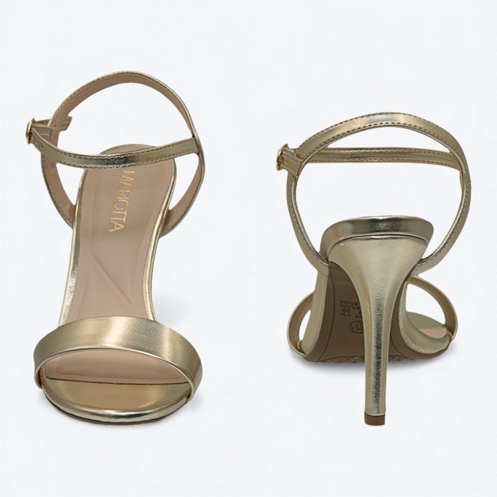 Sandália Mariotta Salto Alto Fino Feminina 1353134-04 Dourado 5