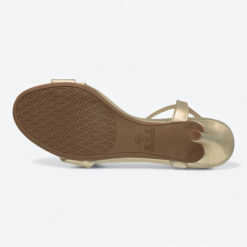 Sandália Mariotta Salto Alto Fino Feminina 1353134-04 Dourado 6