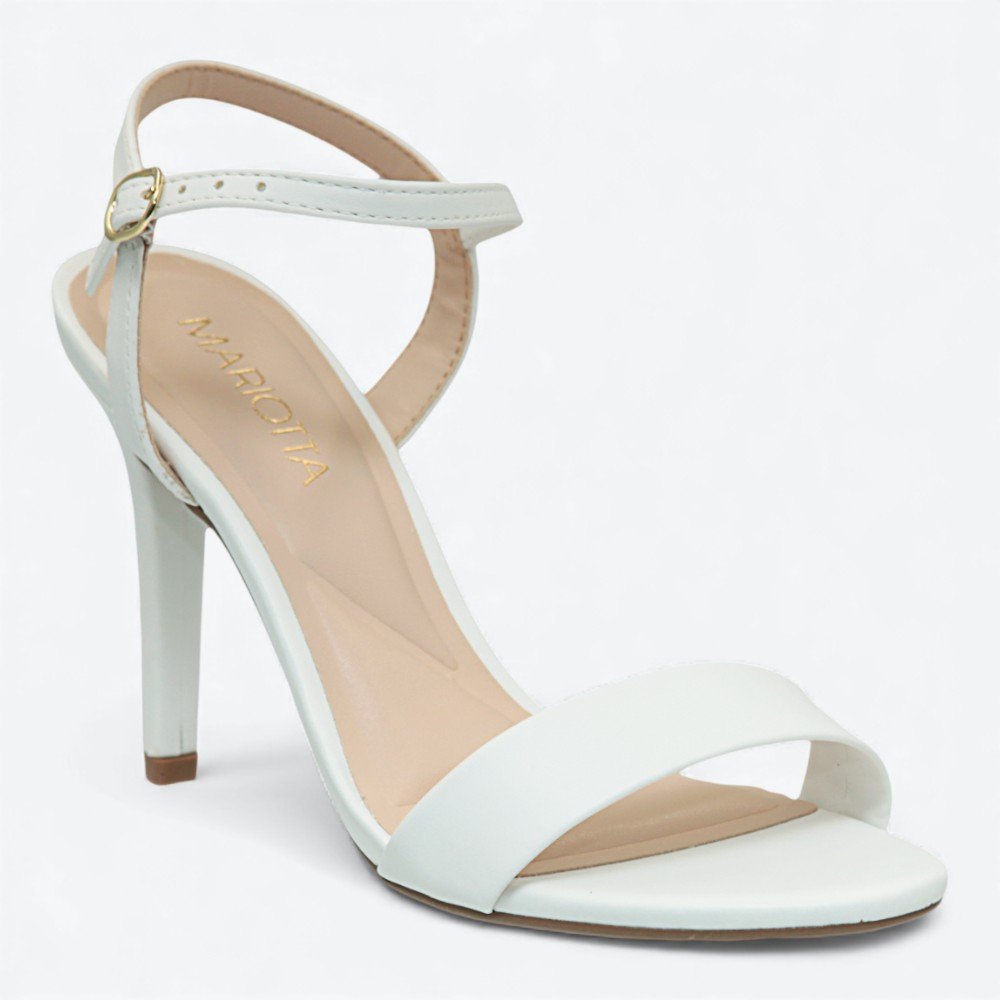 Sandália Mariotta Salto Alto Fino Feminina 1353134-03 Branco 2