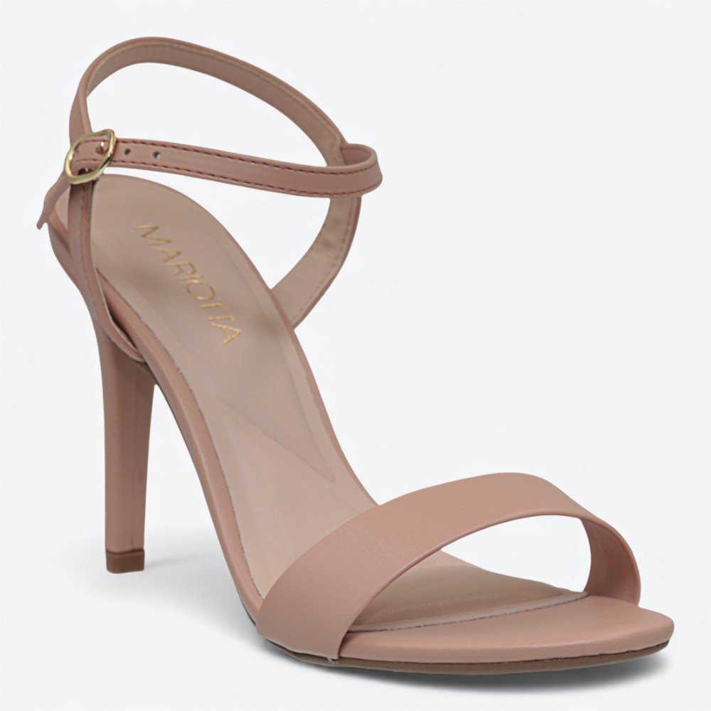 Sandália Mariotta Salto Alto Fino Feminina 1353134-02 Nude 2