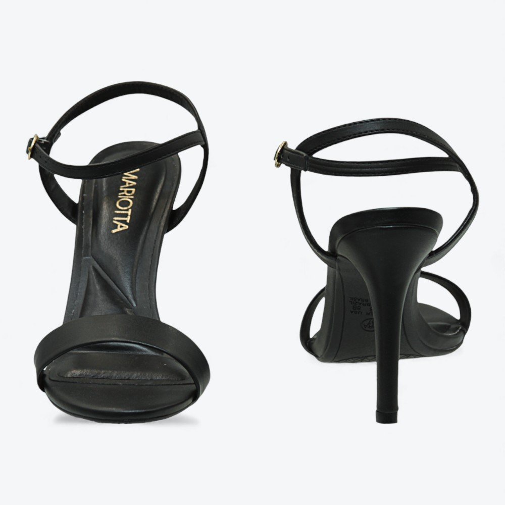 Sandália Mariotta Salto Alto Fino Feminina 1353134-01 Preto 5