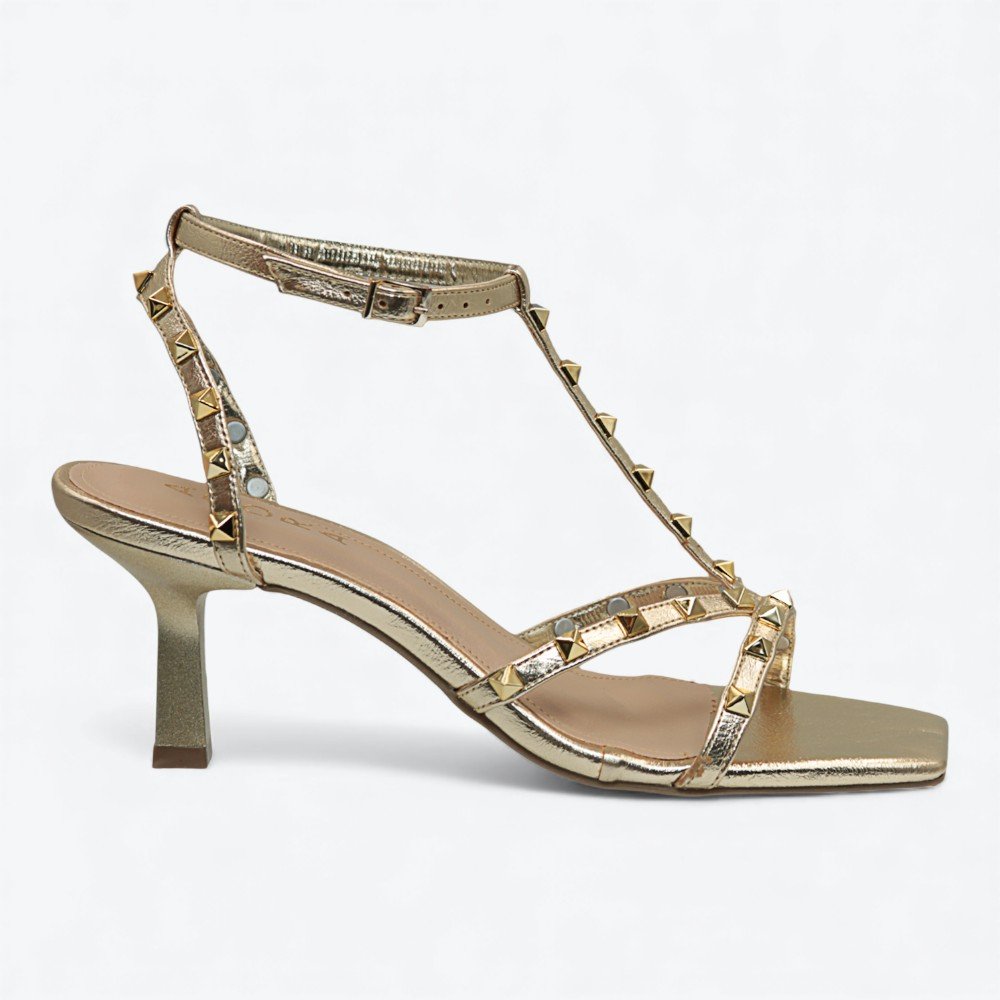 Sandália Adora Metalizada Salto Fino Feminina 1887597-01