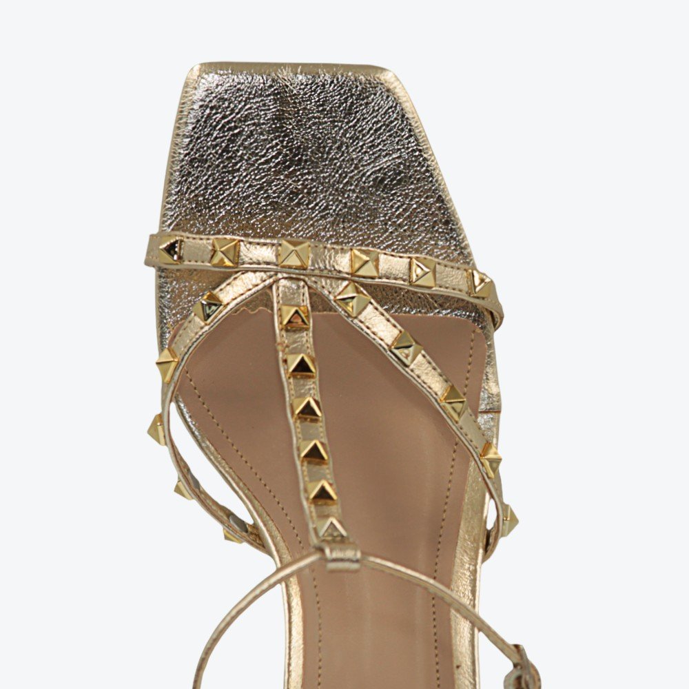 Sandália Adora Metalizada Salto Fino Feminina 1887597-01 Dourado 4