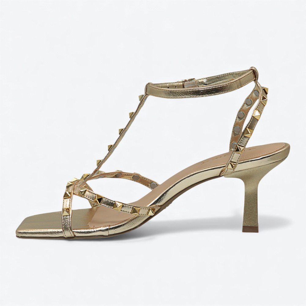 Sandália Adora Metalizada Salto Fino Feminina 1887597-01 Dourado 5