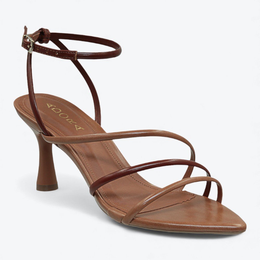 Sandália Adora Salto Taça Feminina 1577570-01 Marrom 3
