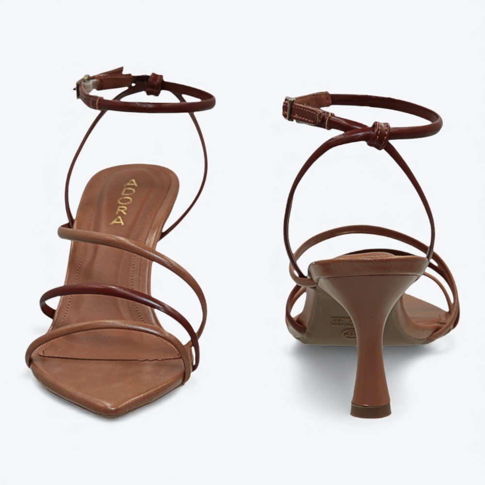 Sandália Adora Salto Taça Feminina 1577570-01 Marrom 6