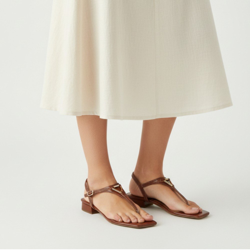 Sandália Adora Salto Bloco Feminina 1057638-01 Marrom 2