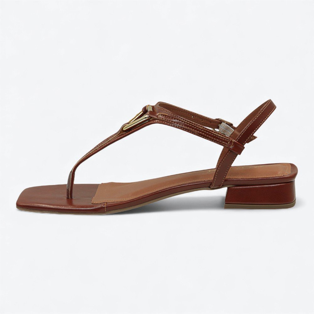 Sandália Adora Salto Bloco Feminina 1057638-01 Marrom 5