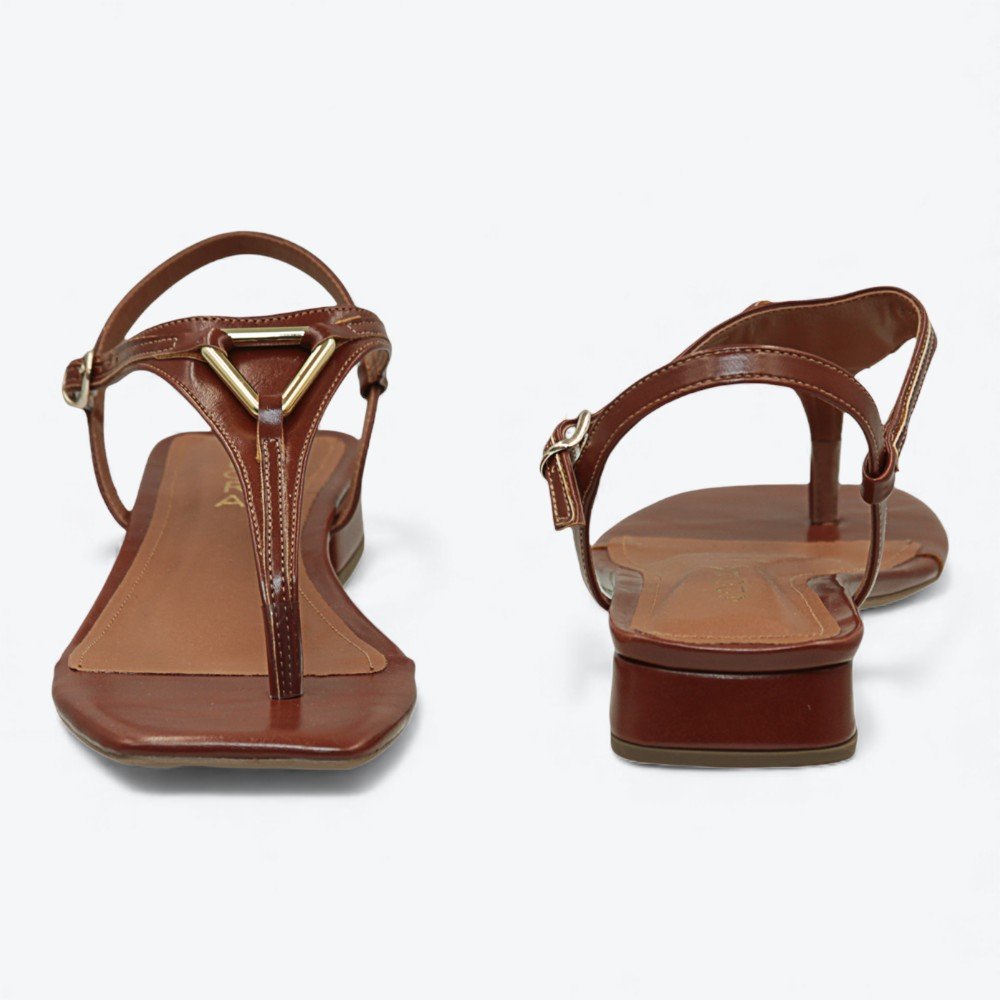 Sandália Adora Salto Bloco Feminina 1057638-01 Marrom 6