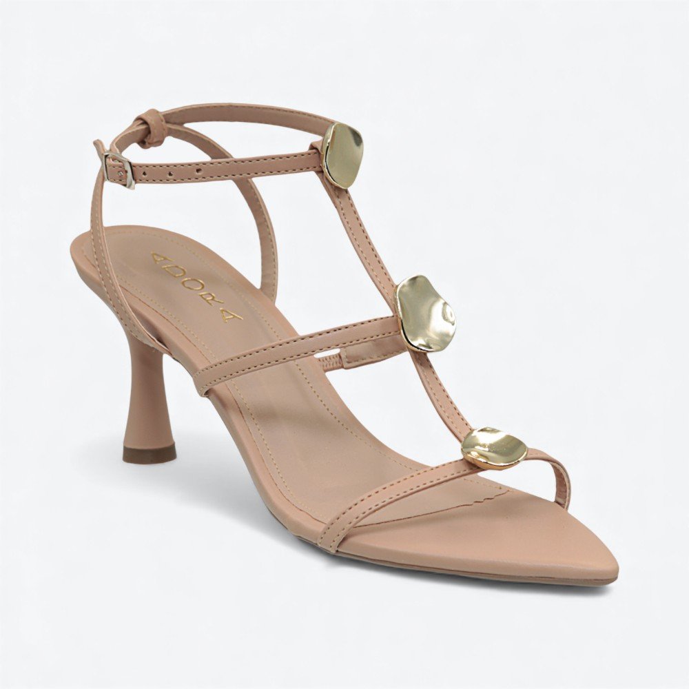 Sandália Adora Salto Fino Feminina 1577572-01 Nude 3