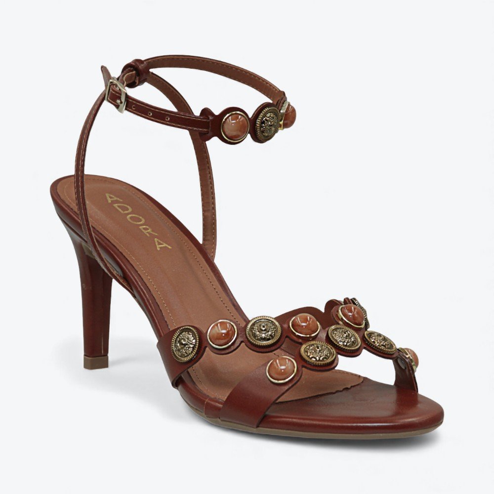 Sandália Adora Salto Fino Feminina 1607794-01 Marrom 3