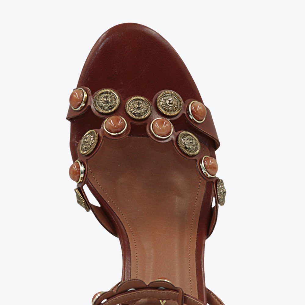 Sandália Adora Salto Fino Feminina 1607794-01 Marrom 4