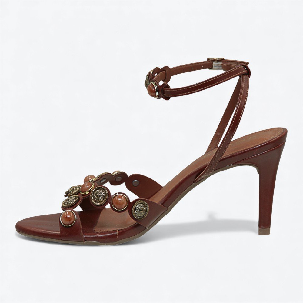 Sandália Adora Salto Fino Feminina 1607794-01 Marrom 5