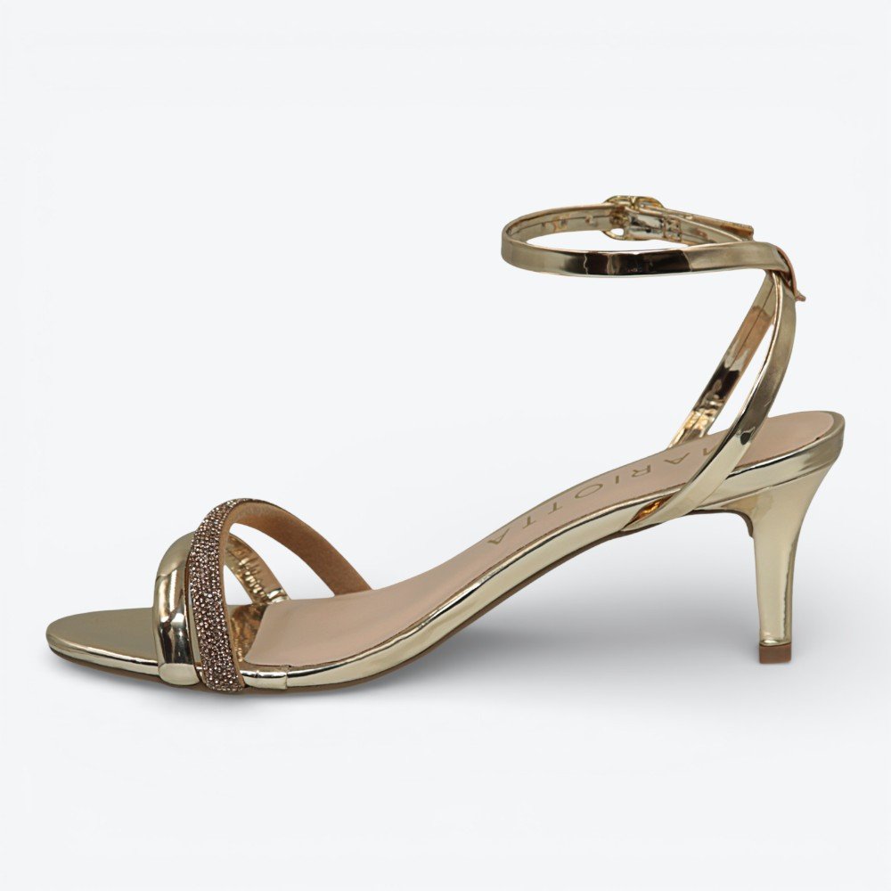 Sandália Mariotta Metalizada Salto Fino Feminina 1352040-01 Dourado 3