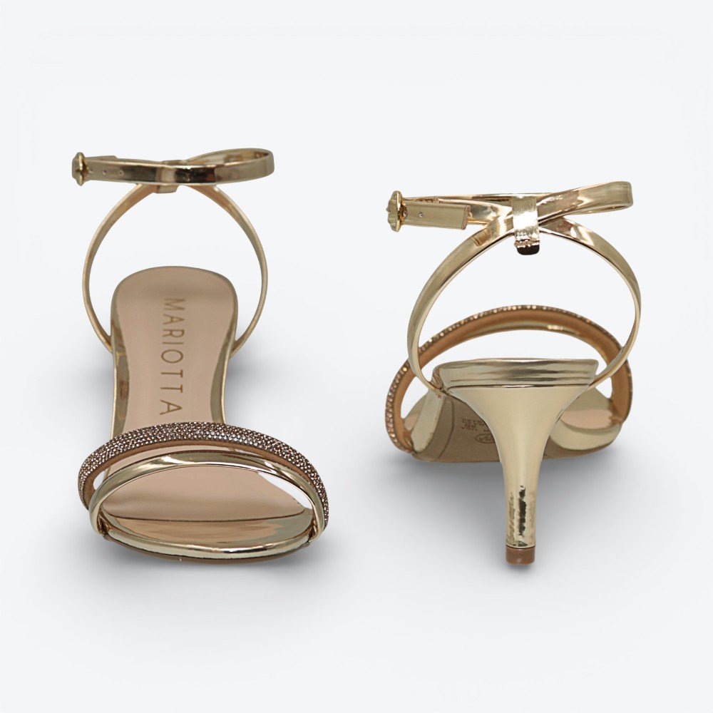 Sandália Mariotta Metalizada Salto Fino Feminina 1352040-01 Dourado 5