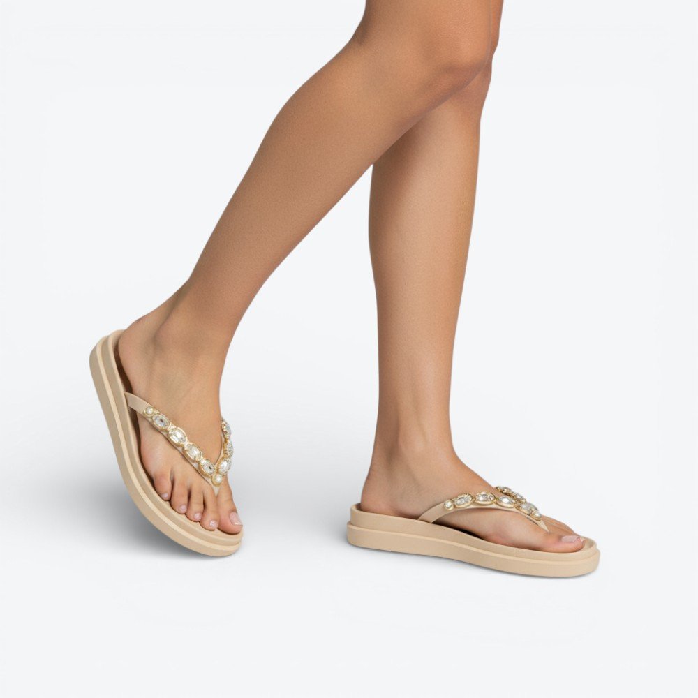 Chinelo Rafitthy Flatform Bold Shine Feminino 1916100-02 Bege 2