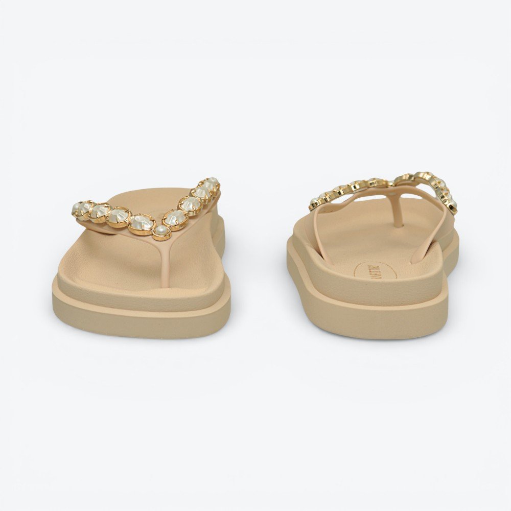 Chinelo Rafitthy Flatform Bold Shine Feminino 1916100-02 Bege 5