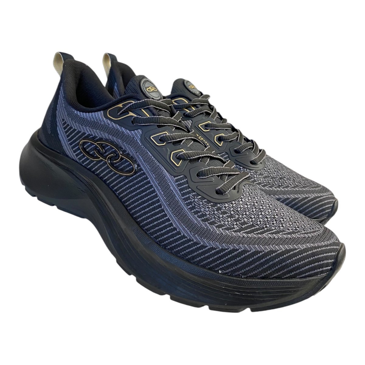 Tenis Masculino Olympikus Conforto Esporte Academia Caminhada Conex Preto Preto 2