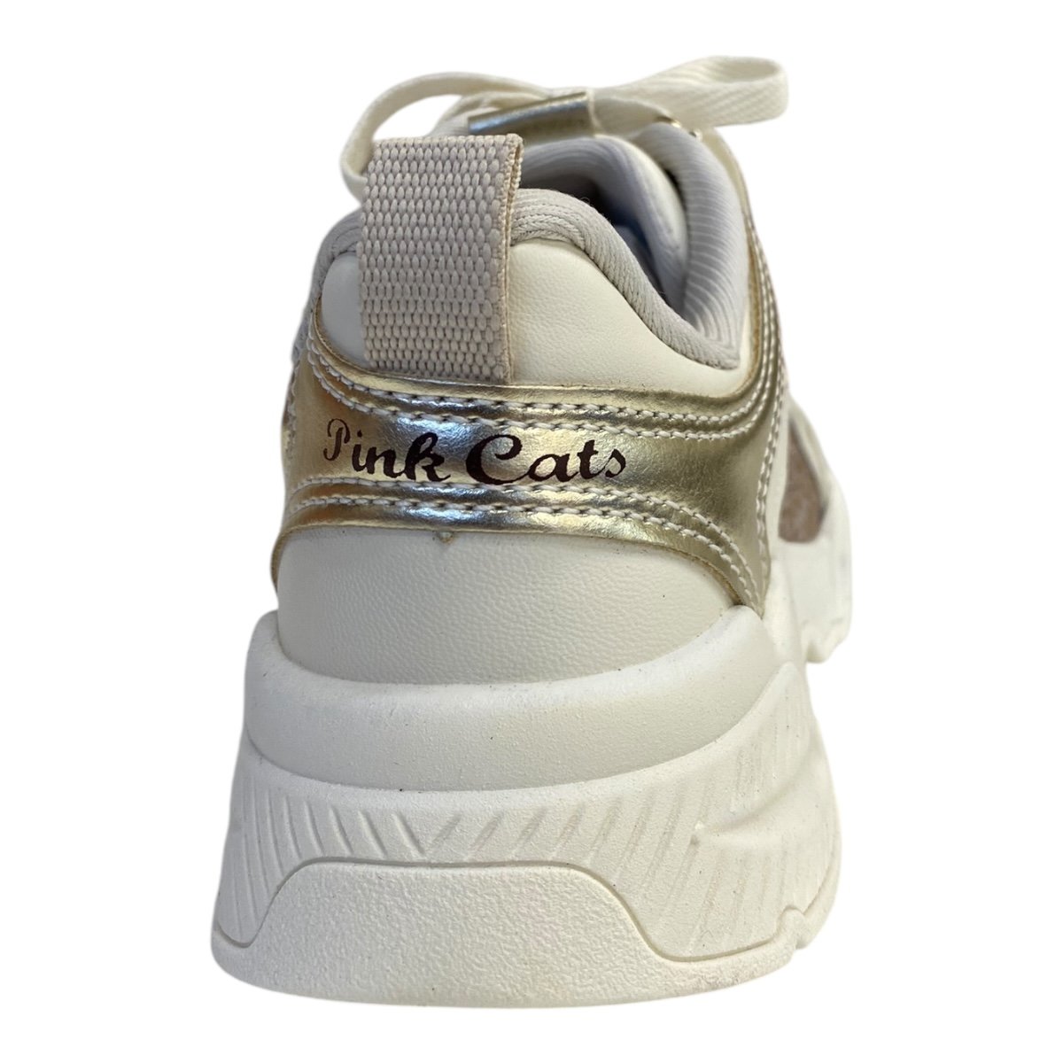 Tenis Infantil Menina Pink Cats Sintético Metalizado Brilho V4762 Branco Branco 3