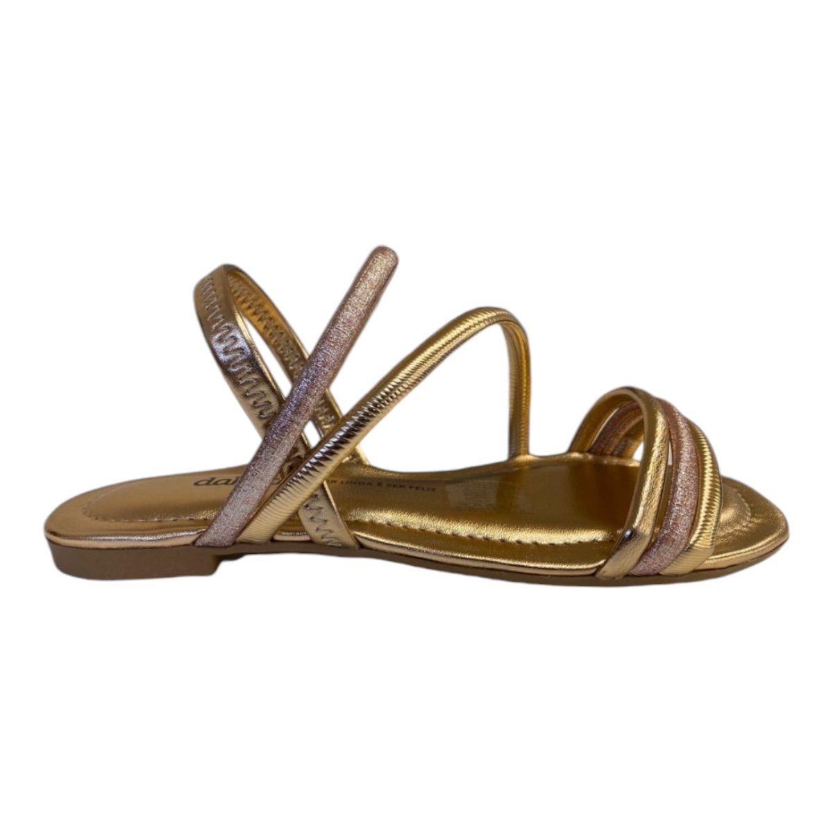 Rasteira Feminino Dakota Metalizada Calce Fácil Y8481 Dourado 1