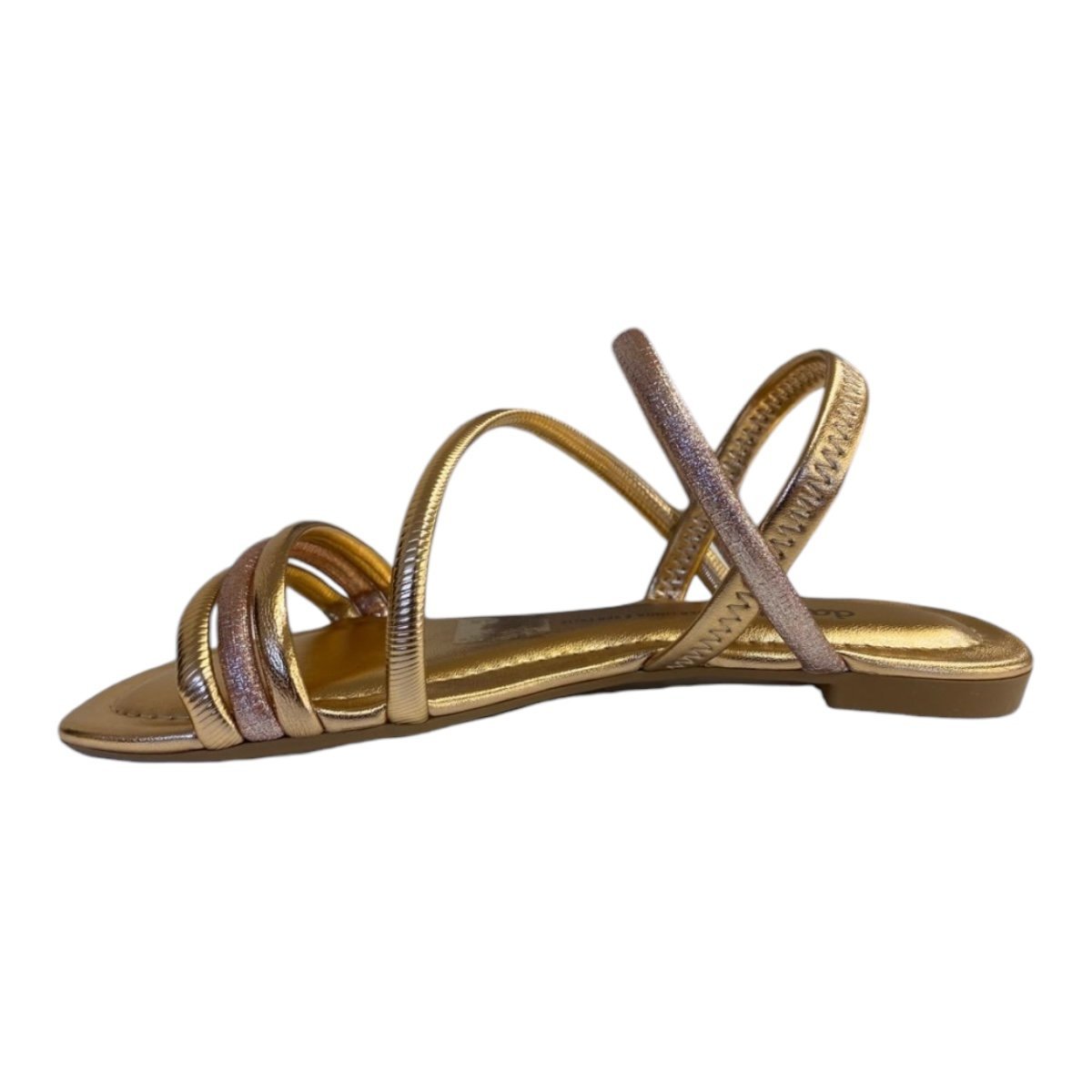 Rasteira Feminino Dakota Metalizada Calce Fácil Y8481 Dourado 3