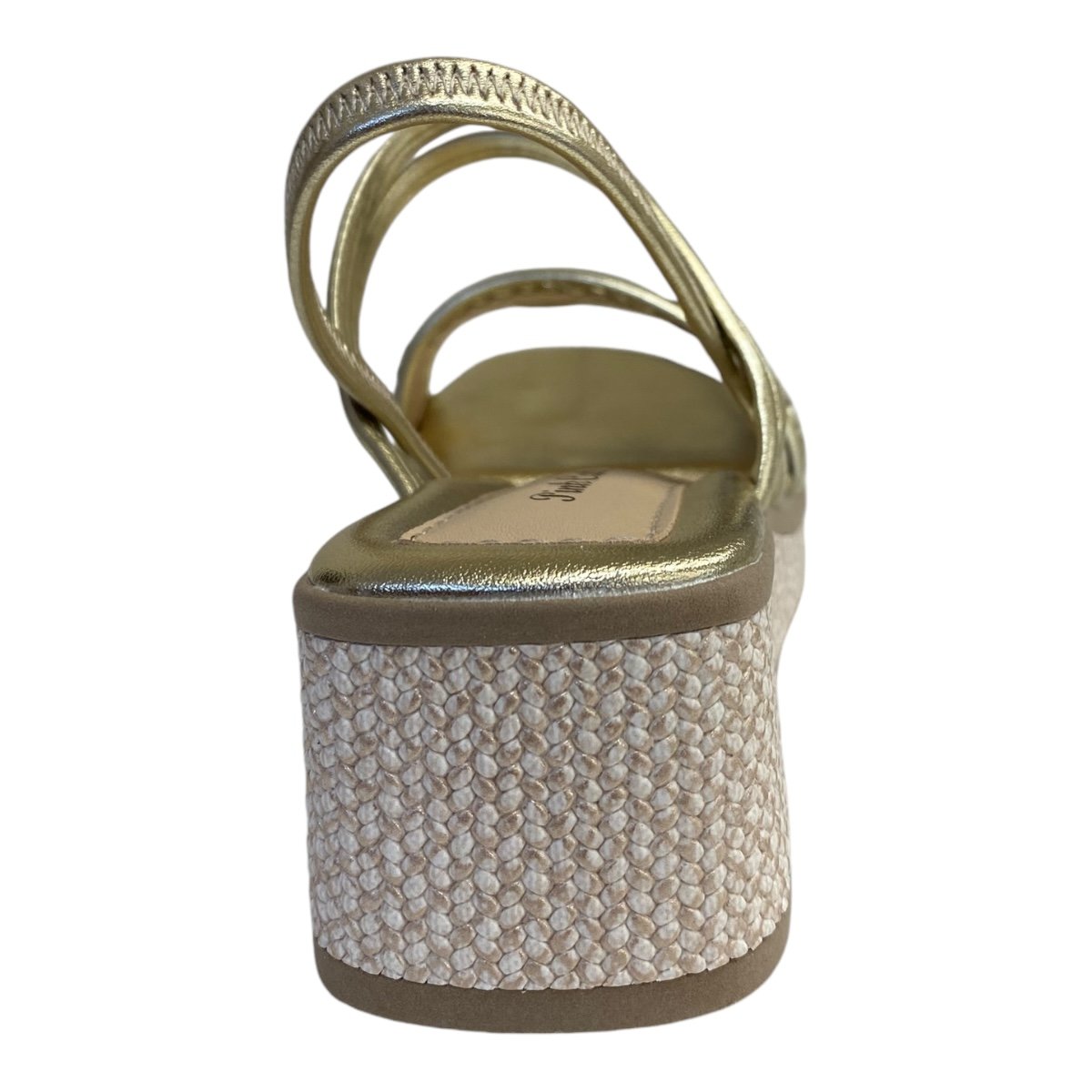 Sandalia Infantil Menina Pink Cats Anabela Metalizada Brilho V4702 Dourado Dourado 4