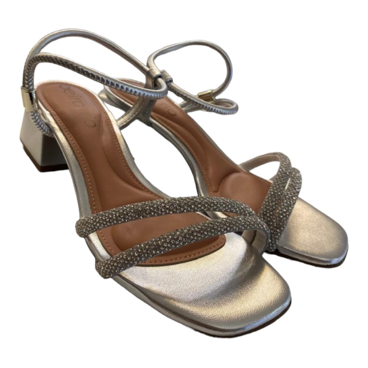 Sandalia Beira Rio Metalizada Feminina 8423.328 Prata 2