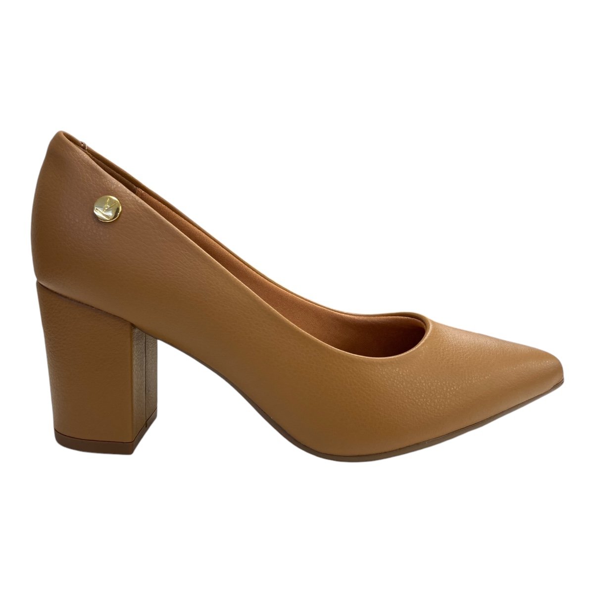 Scarpin Feminino Vizzano Sintético Conforto Salto 7Cm 1290.500 Caramelo Marrom 1