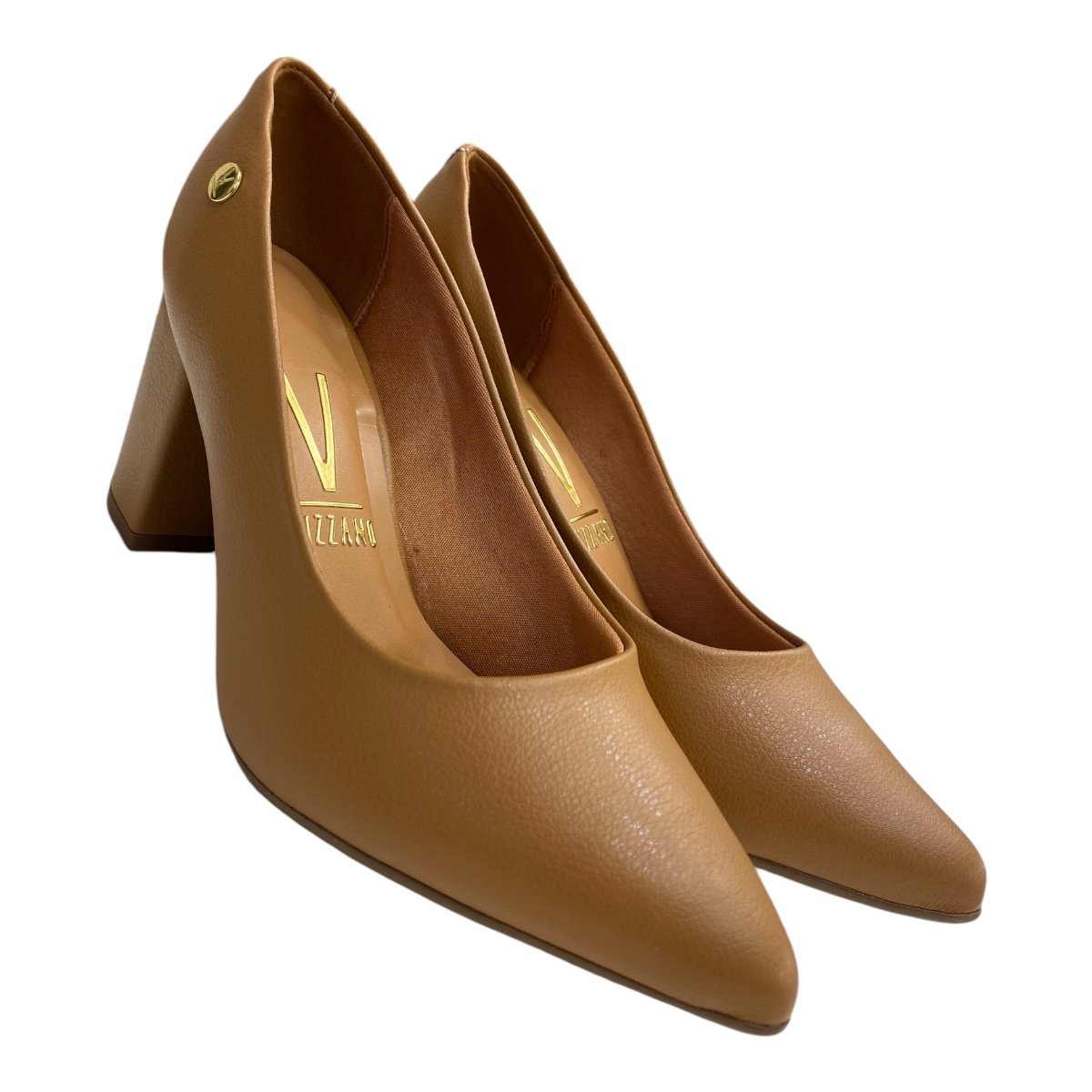 Scarpin Feminino Vizzano Sintético Conforto Salto 7Cm 1290.500 Caramelo Marrom 2