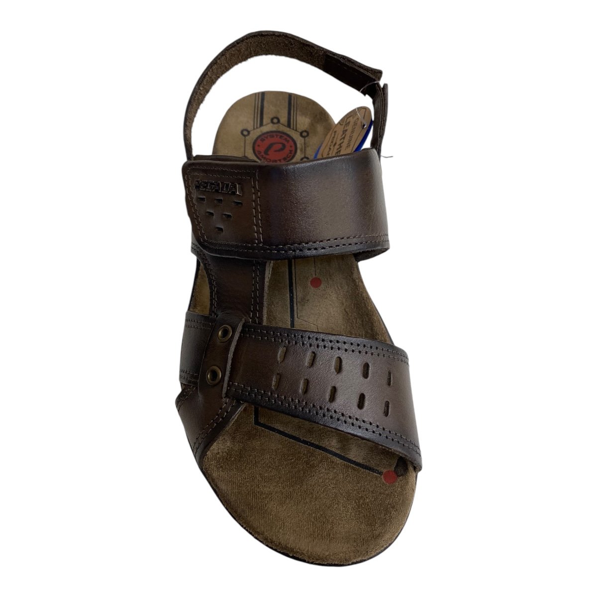 Sandalia Masculino Pegada 2 Em 1 Conforto Calce Fácil Em Couro 130688-03 Marrom Marrom 4