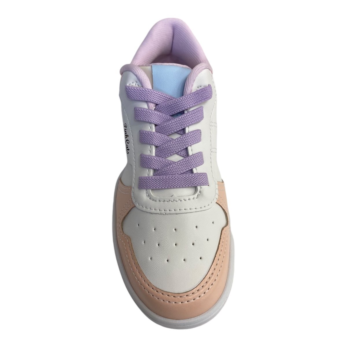 Tenis Infantil Menina Pink Cats Casual Colorido V4741 Branco Branco 5