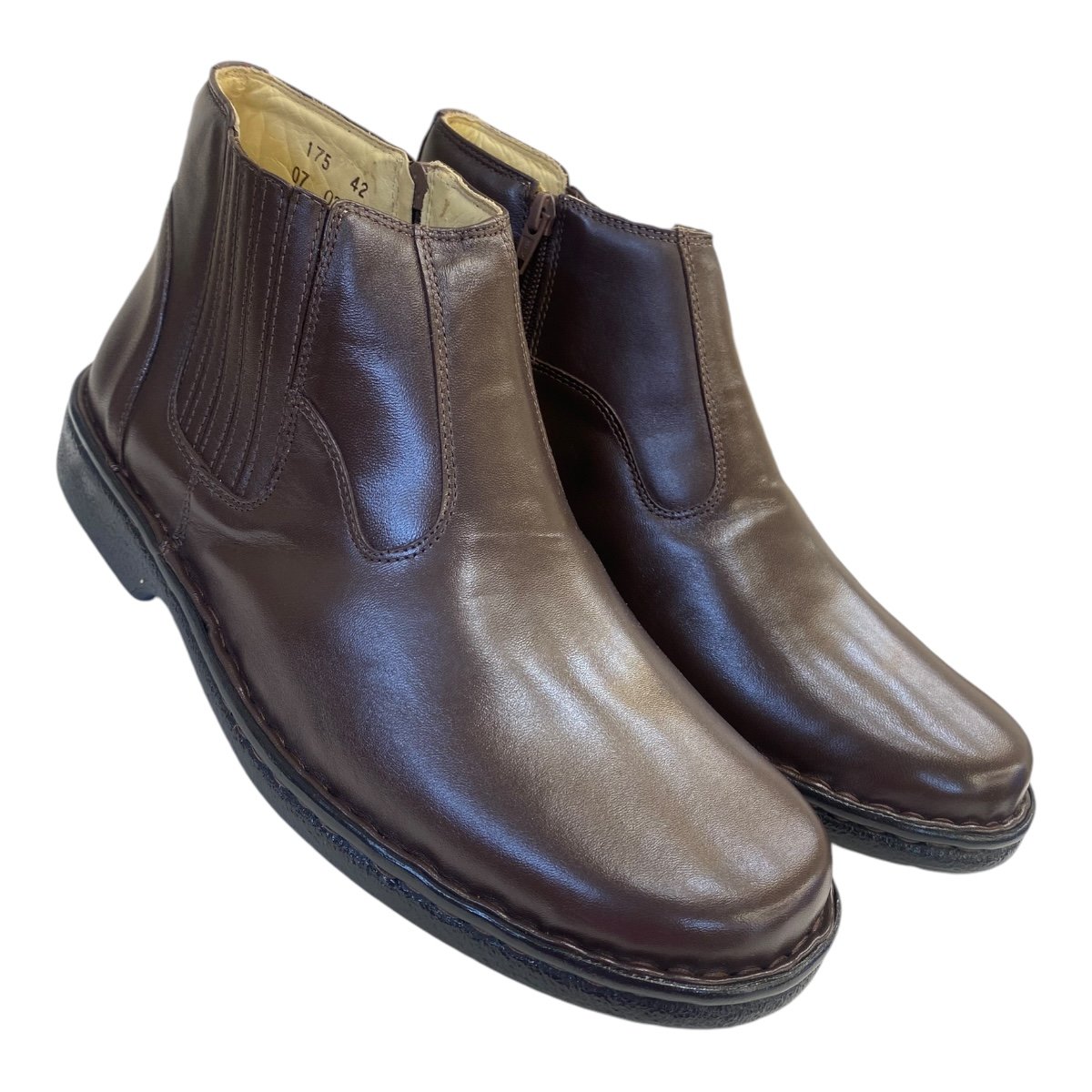Bota Masculino Decoflex Conforto Com Elástico E Couro De Carneiro 175 Marrom Marrom 2