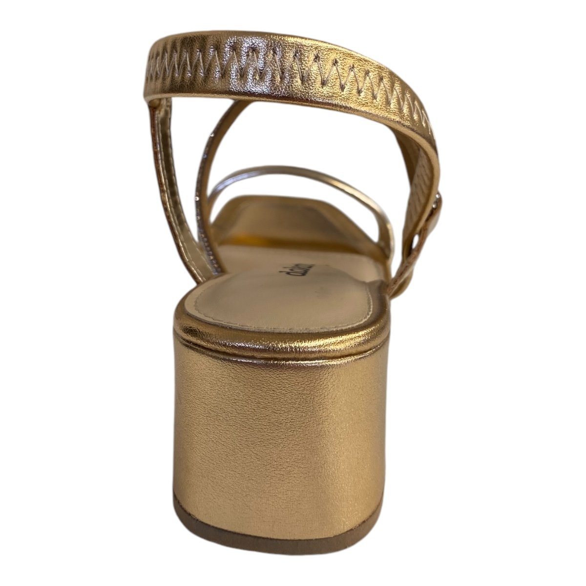 Sandalia Feminino Dakota Sintético Metalizada Calce Fácil Brilho Strass V7502 Bronze Marrom 4