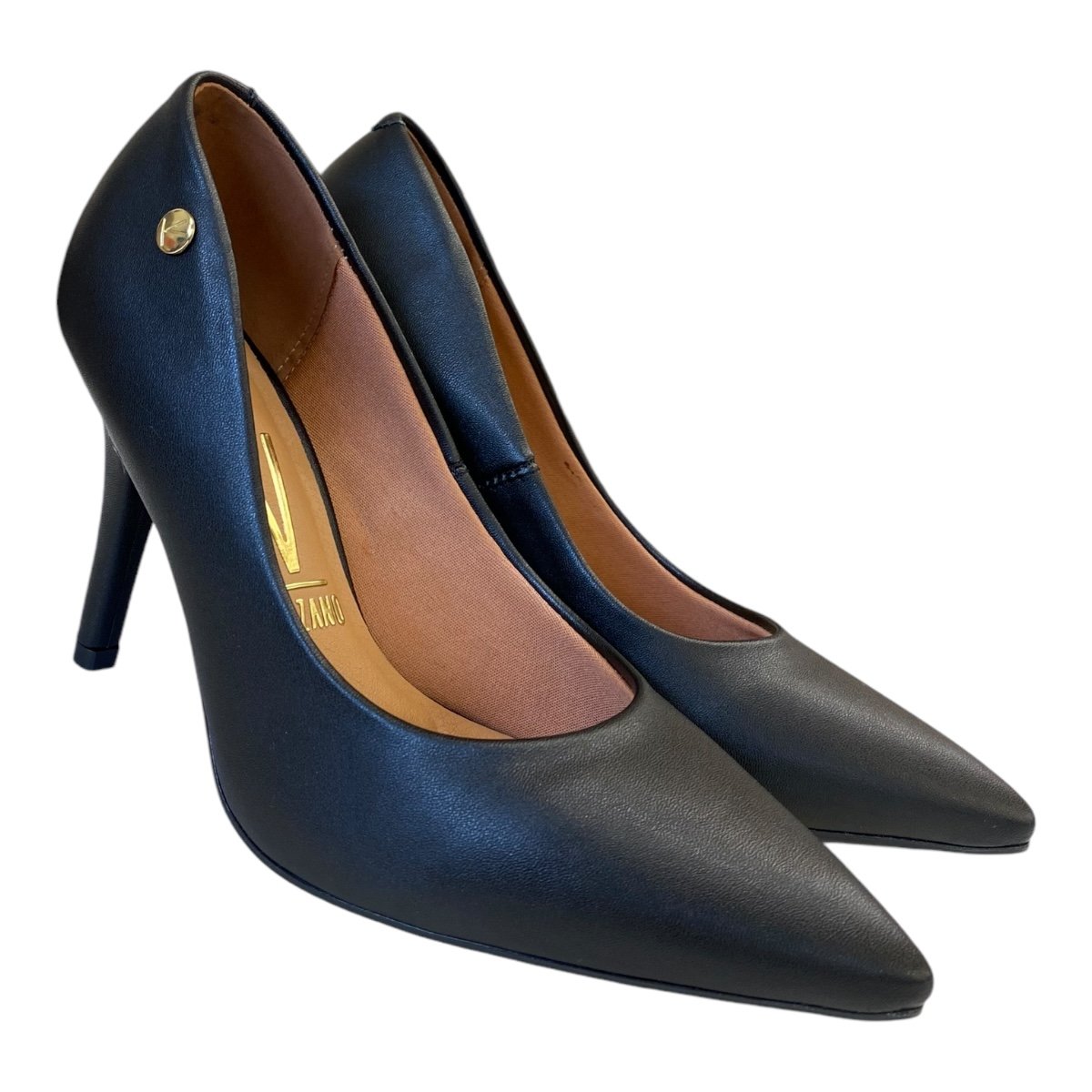 Sapato Scarpin Casual Feminino Vizzano Pelica 1184.1101 Preto Preto 2