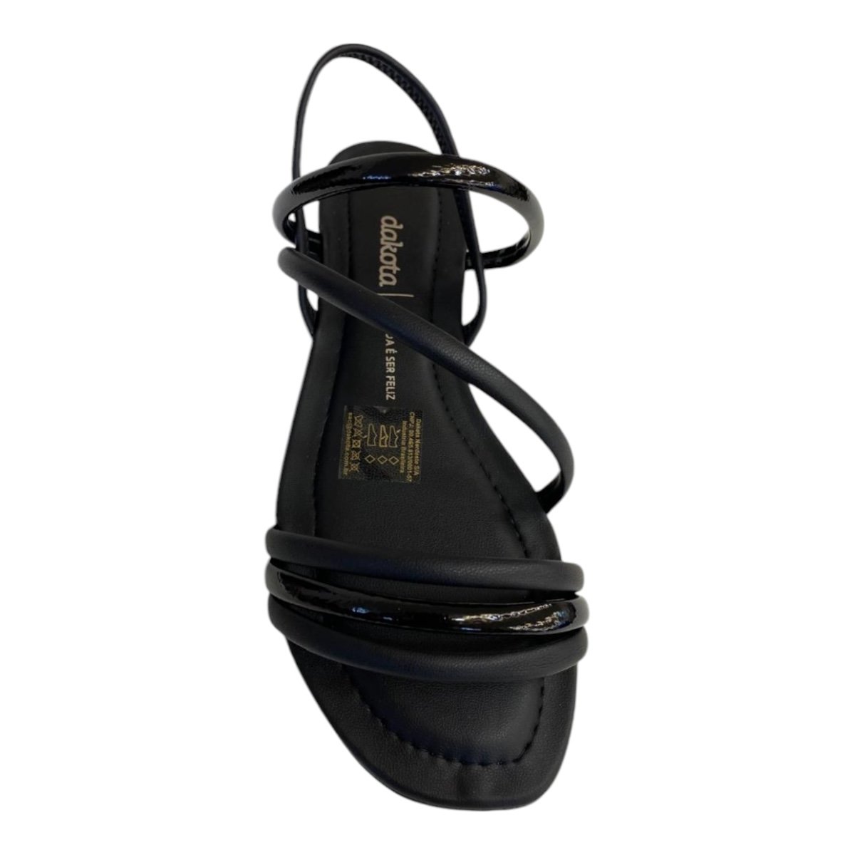 Rasteira Feminino Dakota Metalizada Calce Fácil Y8481  Preto 5