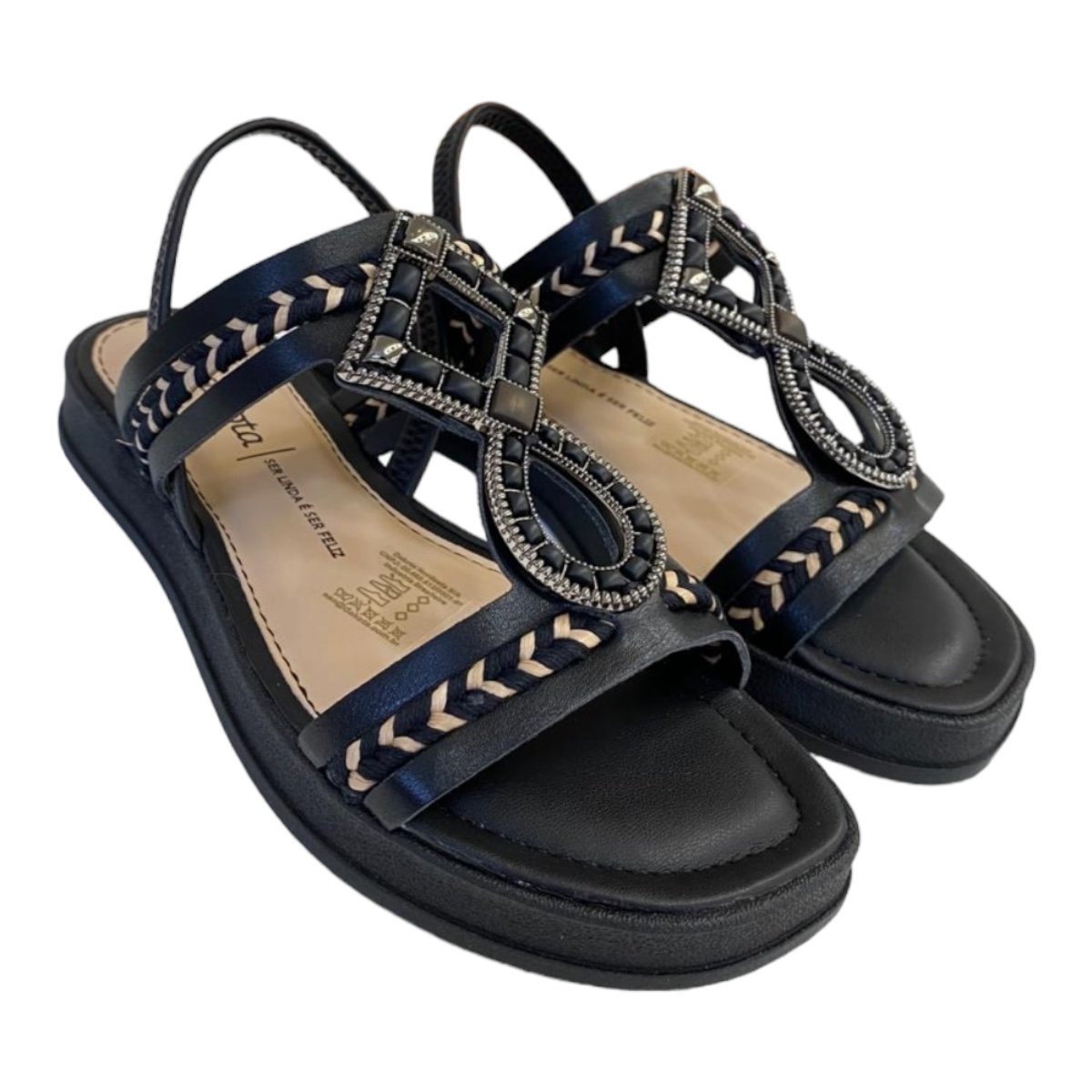 Papete Feminino Dakota Sandalia Y7371 Preto 2