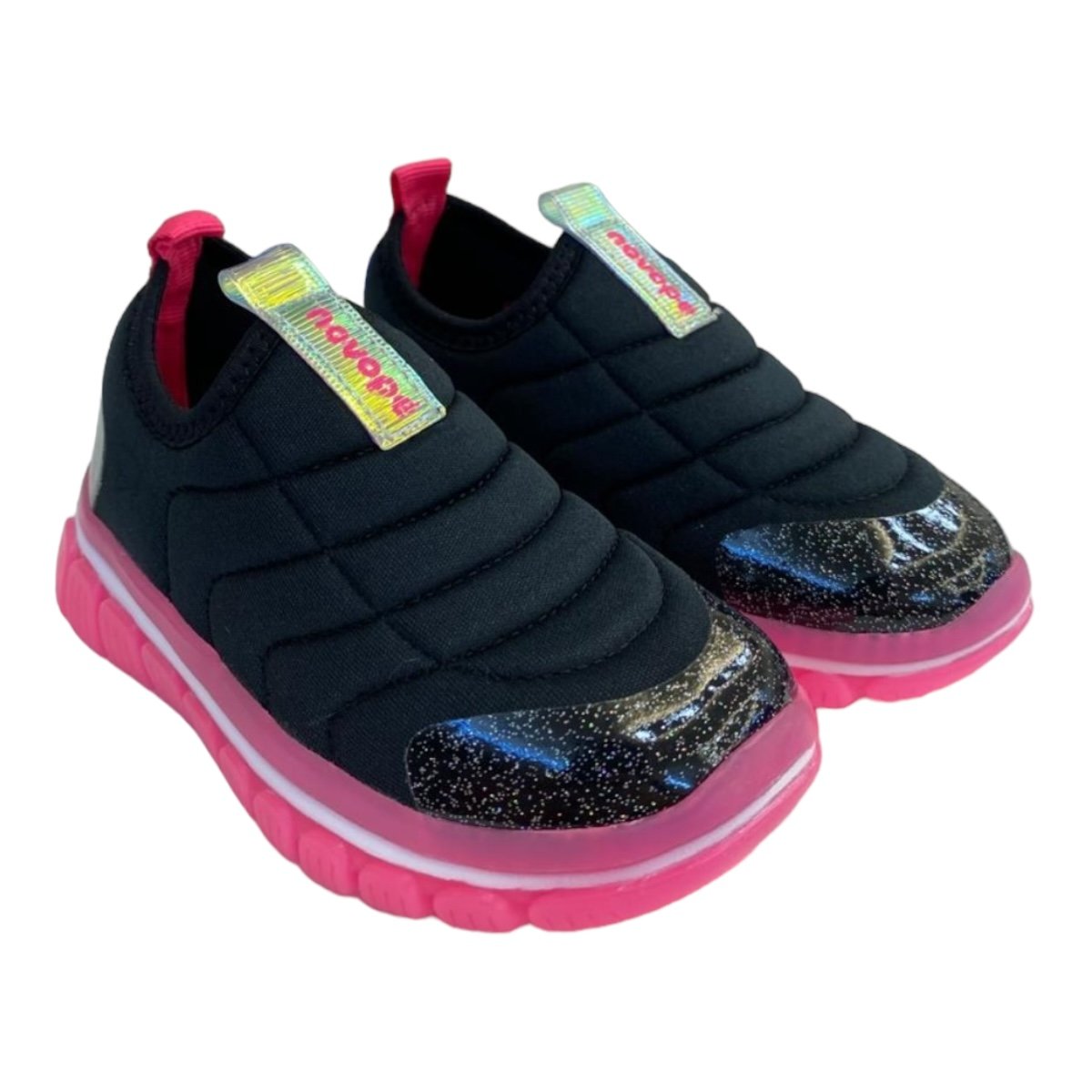 Tenis Infantil Feminino Novope Calce Fácil Conforto 99001016-31 Preto Preto 2