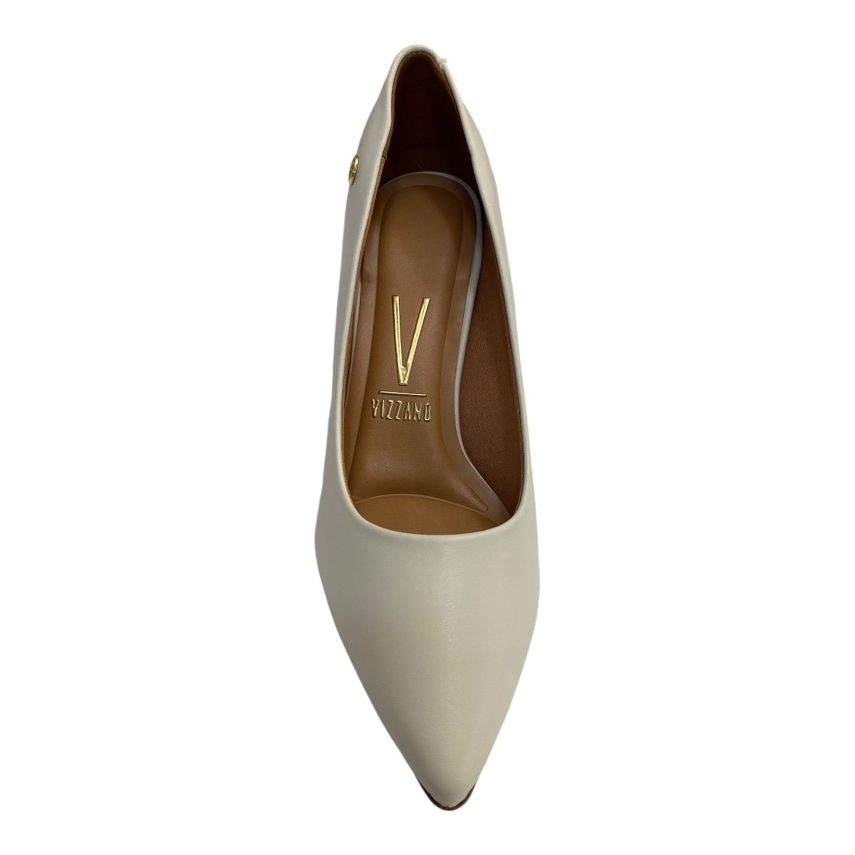 Scarpin Feminino Vizzano Sintético Conforto Salto 7Cm 1290.500 marfim Branco 5