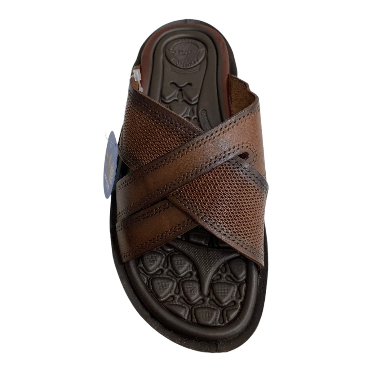 Chinelo Masculino Pegada Conforto Antiderrapante Couro 133158-01 Marrom Marrom 3