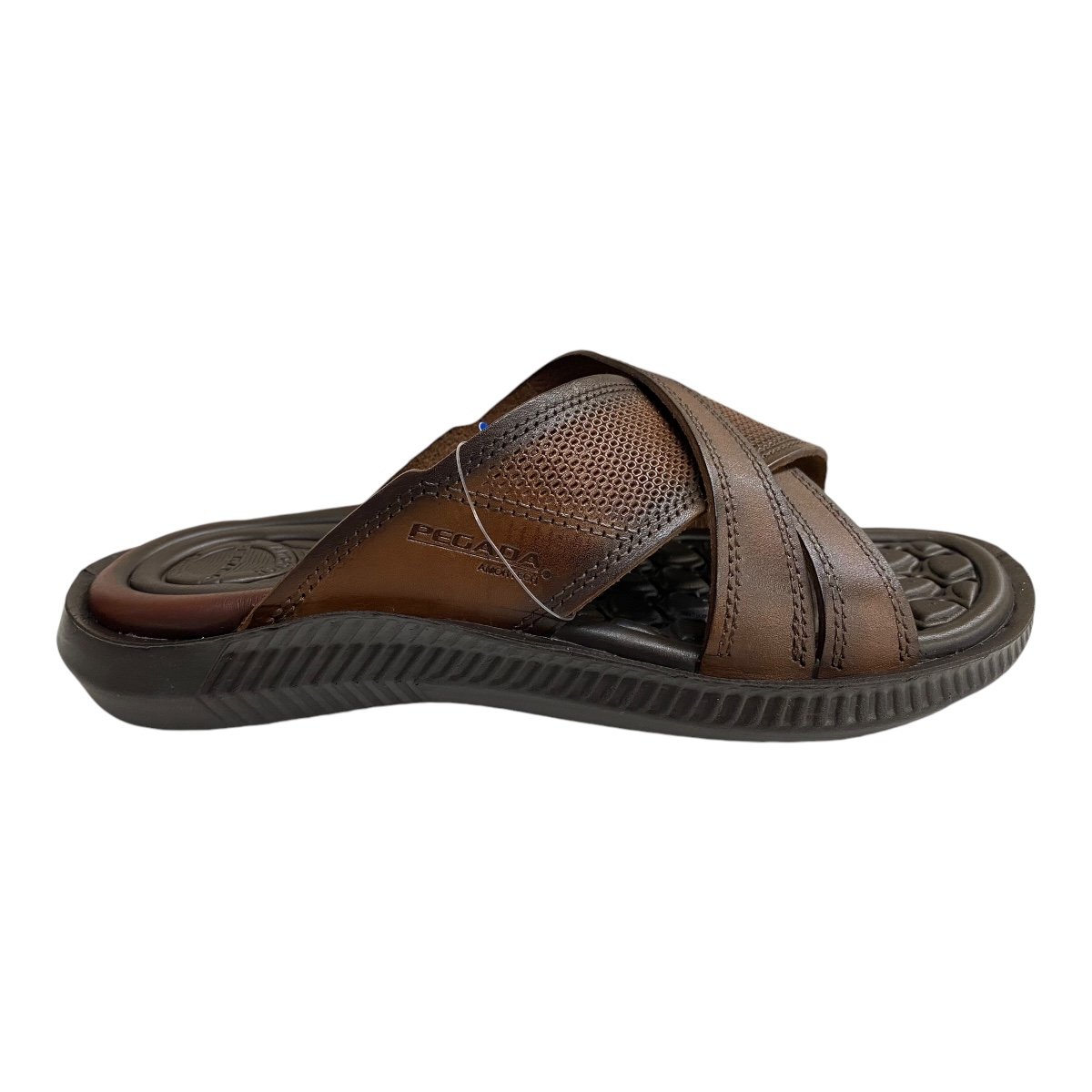 Chinelo Masculino Pegada Conforto Antiderrapante Couro 133158-01 Marrom Marrom 1