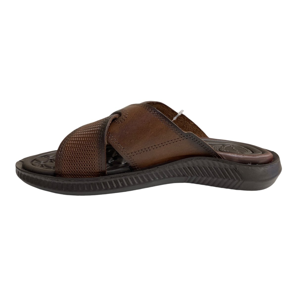 Chinelo Masculino Pegada Conforto Antiderrapante Couro 133158-01 Marrom Marrom 4