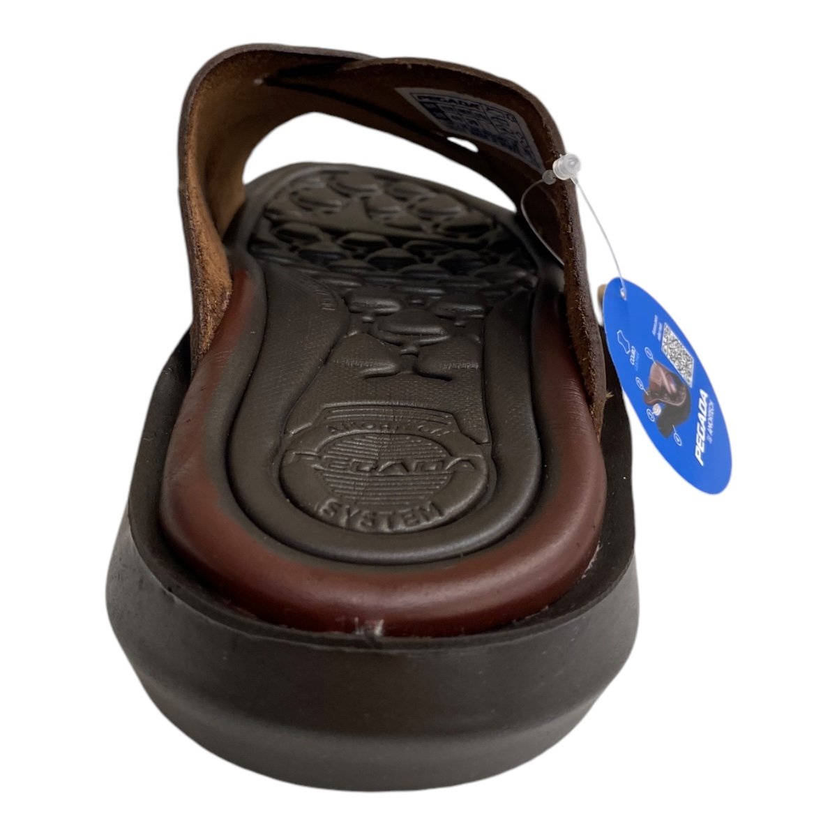Chinelo Masculino Pegada Conforto Antiderrapante Couro 133158-01 Marrom Marrom 5