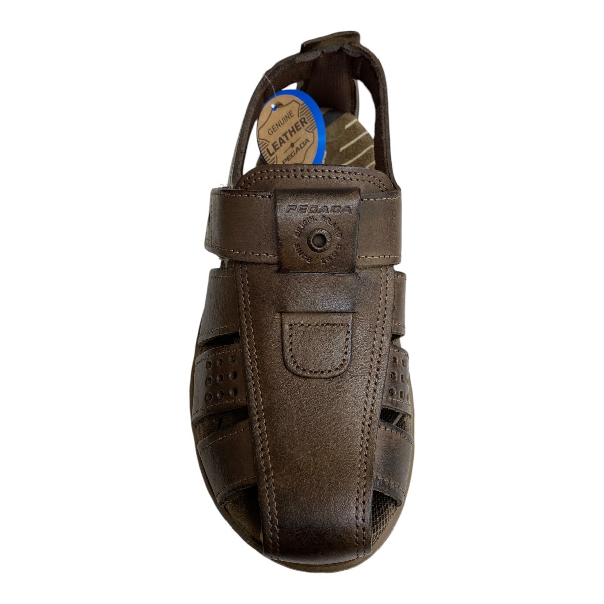 Sandalia Masculino Pegada Conforto Calce Fácil Em Couro 132255-03 Marrom Marrom 4