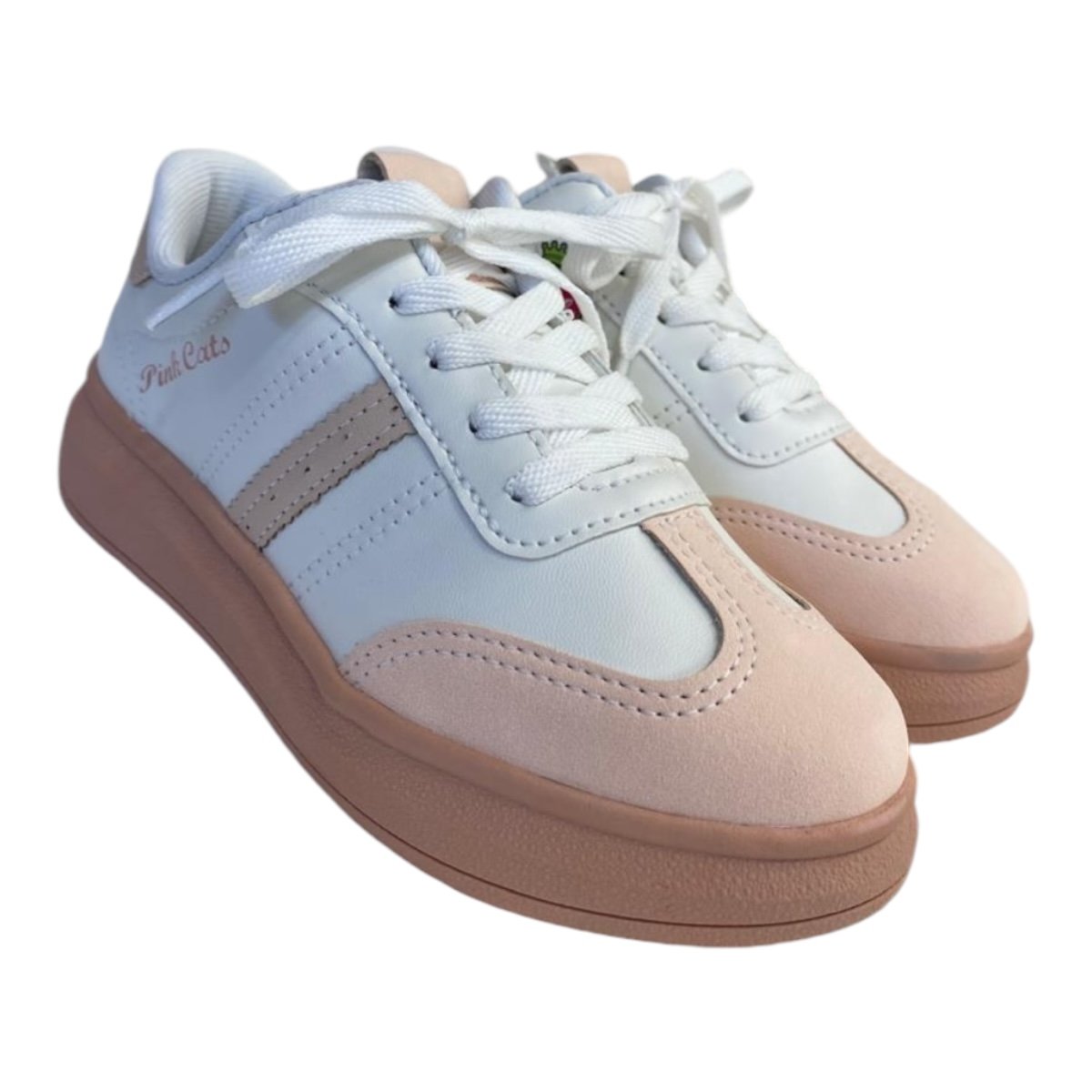 Tenis Infantil Menina Pink Cats Casual  V4641 Branco Branco 2