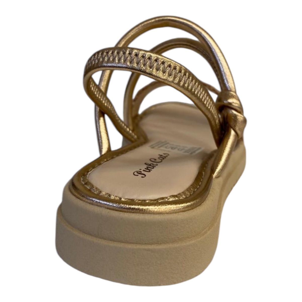 Sandalia Papete Infantil Menina Pink Cats Calce Fácil Metalizada V4801 Dourado Dourado 4