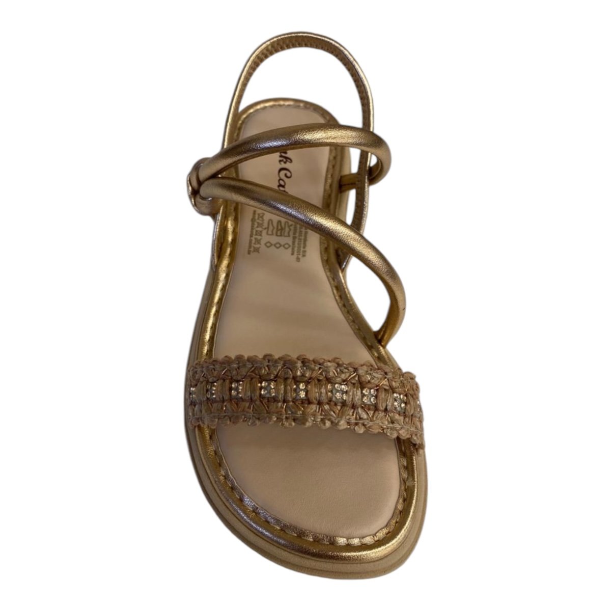 Sandalia Papete Infantil Menina Pink Cats Calce Fácil Metalizada V4801 Dourado Dourado 5