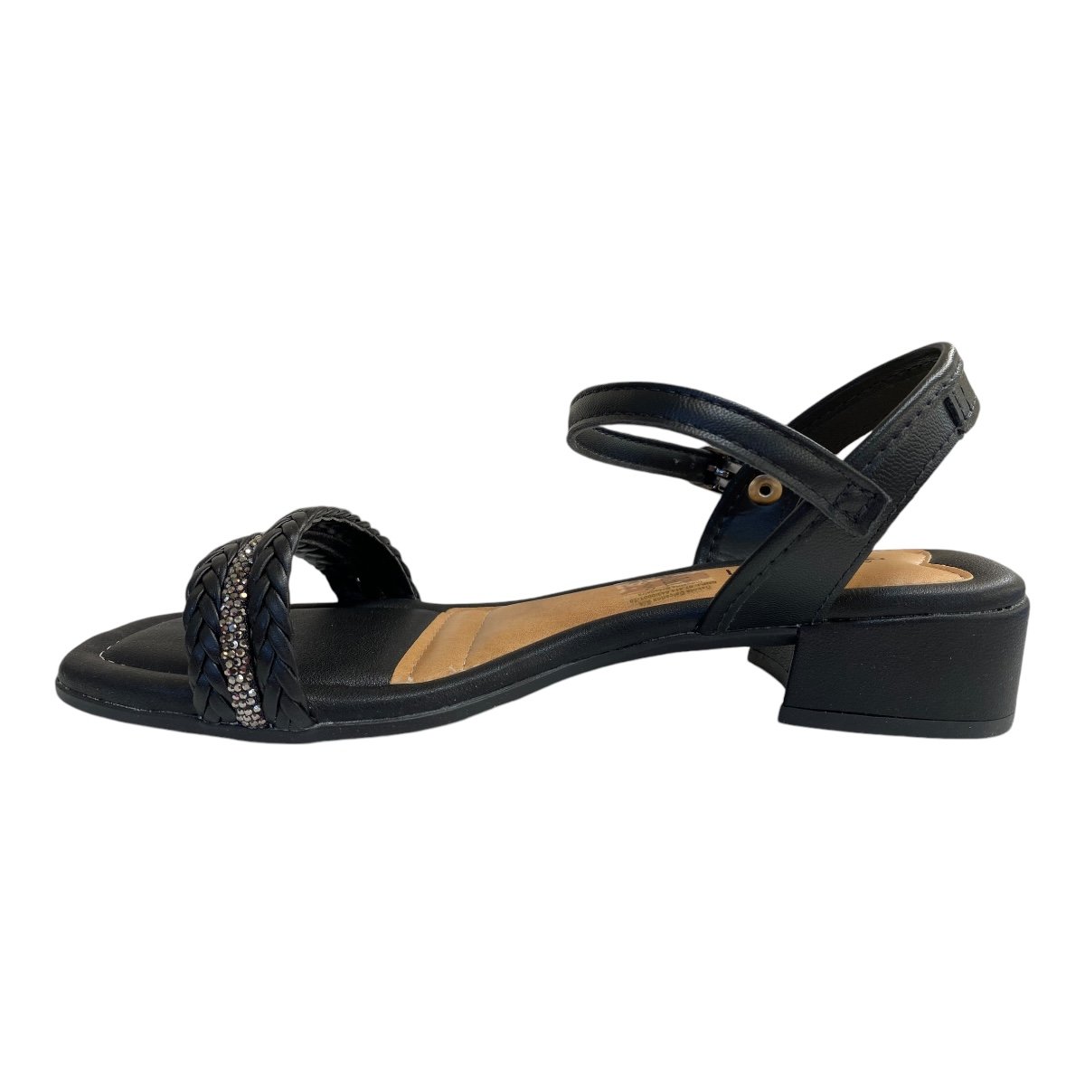 Sandalia Feminino Mississipi Sintético Trançado Brilho Mb803 Preto Preto 4