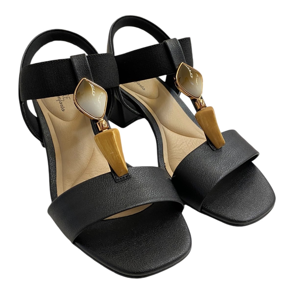 Sandalia Feminino Modare Ultraconforto Calce Fácil Pedras 7172.113 Preto Preto 2