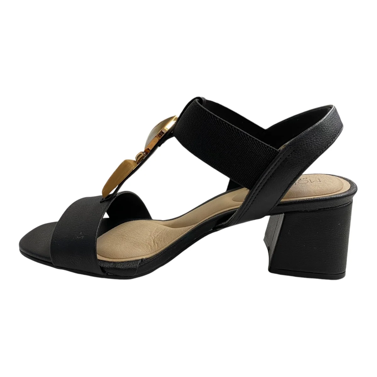 Sandalia Feminino Modare Ultraconforto Calce Fácil Pedras 7172.113 Preto Preto 4